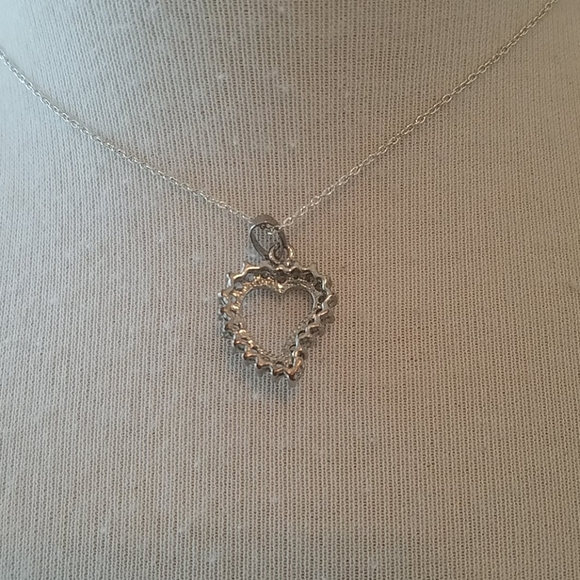 Sterling Silver Heart Necklace - Picture 3 of 7